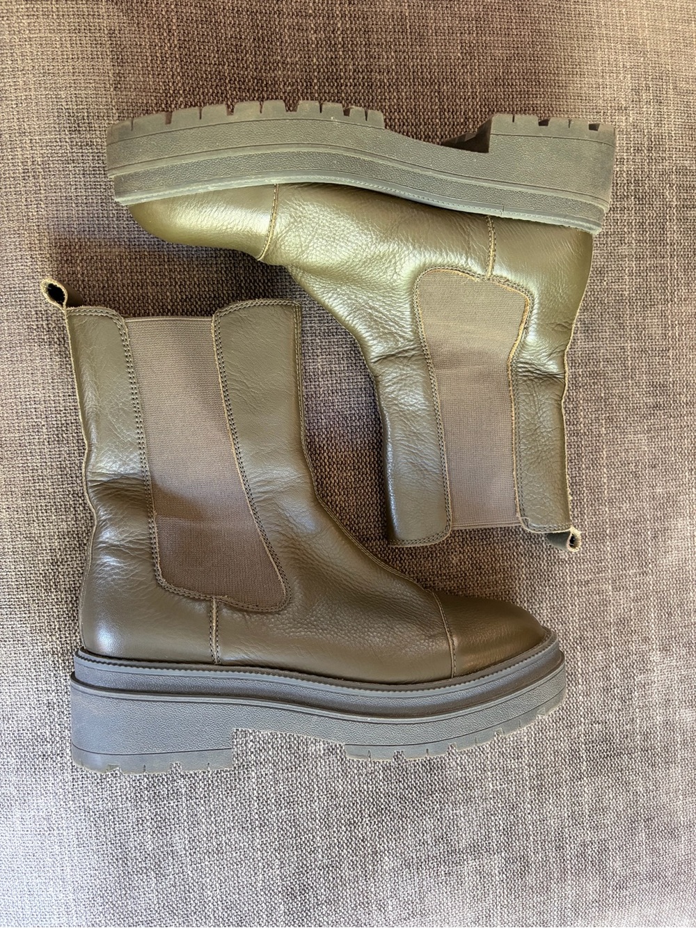 Sam Edelman Olive Green Chelsea Boots